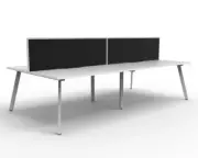 New RapidLine Eternity 4 Person Desk 2400mm (1200mm per person) Double Sided Met