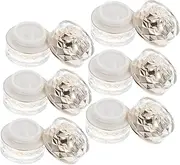 Ipetboom 6pcs Containers with Lids Acrylic Cream Jars Travel Jars for Cosmetics Air-tight Seal Leak Proof
