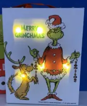2024 NEW The GRINCH "Merry Grinchmas" Light-Up Wall Decor - 3.54x1.06x4.49in