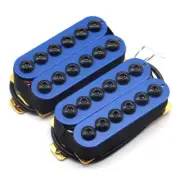 1Sets Ceramic Magnet Invader Style Guitar Humbucker Pickup Bridge & Neck Blue