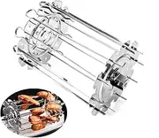 OKUYAN Rotating Kebab Skewers - Stainless Steel Roaster Rotisserie - Fits Most Air Fryer Oven Grill - Includes 10 Skewers