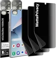 [3+2] 3 Matte Privacy TPU film screen protector + 2 Tempered Glass Lens Protector compatible with Galaxy S25 Ultra 5G 2025 Easy to Install TPU Film screen protector Anti Glare & Peeping
