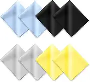 8 Pack Microfibre Cloth|Premium Microfiber Cleaning Cloths in Assorted Colors -H HOME-MART Microfibre Cloth for Lenses, Glasses, Screens, Cameras, Eyeglasses, LCD TV Screens- All 6x7 inches