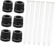 HEALEEP 50pcs Oil Dispenser Party Oil Spray Makeup Art Liquid Dropper Dispenser Mist Pipette Dropper Liquid Travel Shampoo and Conditioner Bottles Drink Dish Scrubber Pipettes Glass Black