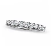 1.0 CT. T.W. Natural Diamond Prong Band in Solid 14K White Gold