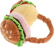 [PACKOVE] Fluffy Hamburger Ear Warmers for Foldable Earmuffs for Winter Sports Outdoor Activities Thermal Ear Covers for Cold Weather Protection