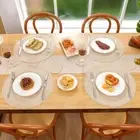 4pcs/Set Washable Woven Placemats Braided Place Mats Dining Table