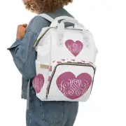 Stylish Heart Design Diaper Backpack, Baby Bag, Tote, Gifts for New Parents, Mom