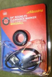 Maxxima 3/4" Side Marker Clearance light Single 1 LED Bullet Plug Red Clear Lens