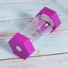 Portable Hourglass Home Office Sandglass Sand Clock Timer(Purple 10 Minutes)