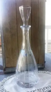 Bohemia Crystal Sklarny Decanter – Czech Crystal 800 ml 14" Tall – New