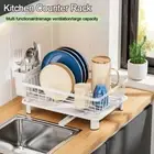Large Kitchen Counter Rack With Automatic Drying Dish Rack Tableware Storage
