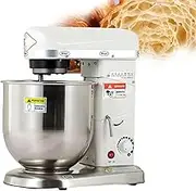 Food Mixer,Tilt Head Stand Mixer with Pouring Shield, with Dishwasher-Safe Dough Hooks, Flat Beaters, Wire Whip & Pouring Shield Attachments for Most Home,White-A(5L)
