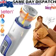 Auto Thrusting Male Masturbator Telescopic Heating Piston Stroker Cup Sex Toy