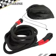 Black 28660 LBS Kinetic Energy Truck Tow Recovery Rope 7/8" × 30ft Snatch Strap