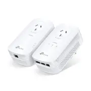 TP-Link AV1300 3 Port Gigabit Pass-through Powerline Starter Kit