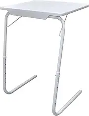 OAK N' OAK Bunny Bear ® Table | Adjustable Multi Position Portable Folding Table Mate for Bed Trey, Work, Watch TV, Dining, Study, Outdoor & Office Furniture (Milk White)