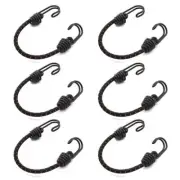 12 Inch Bungee Cord with Hooks 6 Pack Superior Latex Heavy Duty Straps Strong...