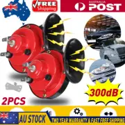 2X Super Horn 12V 300DB Super Loud Horn Motorcycle Car Snail Truck Boat Train AU (for: Alfa Romeo)