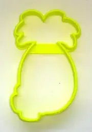 PINEAPPLE WITH FLOWER OUTLINE TROPICAL FRUIT SUMMER COOKIE CUTTER USA PR3765