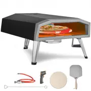 VEVOR Outdoor Pizza Oven, 406.4 mm, Gas Fired Pizza Maker, Portable Outside Stainless Steel Pizza Grill with 360 Rotatable Pizza Stone, Waterproof Co