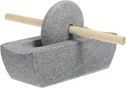 COLLBATH 1 Set Manual Stone Grinding Mill Ergonomic Hand Crank Spice Coffee Bean Grinder Compact Traditional Stone Pestle for Tea Kitchen Use Enhanced Grinding Efficiency