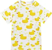 [ODAWA] Boy Swim Shirts, Cute Ducks UPF+ 50 Quick Dry Shirt 3-12 Years