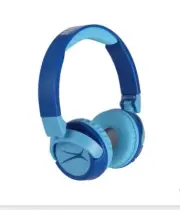 Altec Lansing Kid Safe 2-in-1 Bluetooth Volume Limiting Headphones, Knight Blue