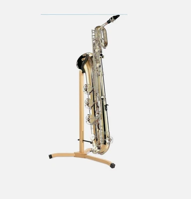 Saxophone Stand for Bass Saxophones Wooden Sax Floor Stand Holder SSS-20