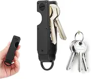 Wzenclave Compact Metallic Key Holder Minimalist Keyholder New Key Chain Metal Multi-Function Key Organizer AirTag Reserved Location Key Holder for Keychain Secures 2-6 Keys