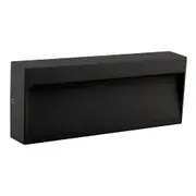 Zeke Rectangular Exterior Wall Light 8W Black Aluminium 5000K - 19543
