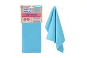 White Magic Reusable 70x50cm Tea Towel Absorbent Cleaning Drying Cloth Sea Blue