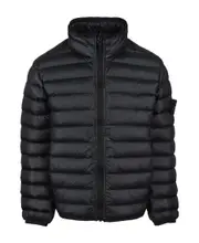 Stone Island Junior Compass-Patch Zipped Padded Jacket 8Y,14Y,10Y blue