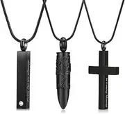 BIAIHQIE Urn Necklaces for Ashes Cremation Jewelry for Ashes Keepsake Pendant for Ashes for Women Men