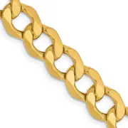 24 Inch 14K 7mm Semi-Solid Curb Link Chain