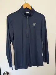 NWT WOMEN'S GREG NORMAN PULLOVER, SIZE: L, COLOR: NAVY HEATHER (J547)