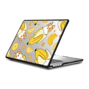 MacBook Pro 16-inch (M1 - M4) Impact Case Cute Corgi Banana with Lemon Pine Apple Tangerine - Kawaii Dog Anime Puppy with Sweet Food & Yellow Fruit