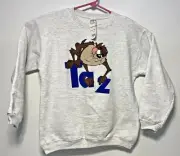 NEW CHILD XL DEAD STOCK VTG 1997 Looney Tunes TAZ TASMANIAN DEVIL Sweatshirt