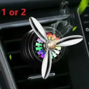 1/2 Car Air Freshener Vent Clip LED Light Fan Fragrance Aroma Perfume Diffuser