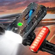 Bike Lights for Night Riding, High Lumen 5800mAh 15.5H Runtime Aluminum Bicyc...