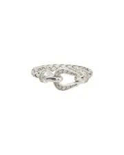 Meshmerise 0.04 ct. tw. Diamond 18K Gold Over Silver Ring