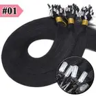150g Thick Micro Loop Ring Remy Human Hair Extensions Micro Beads Sliver Grey AU