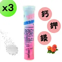 在飛比找PChome24h購物優惠-【3入組】綜合維生素+礦物質發泡錠(20錠) 水蜜桃風味 維