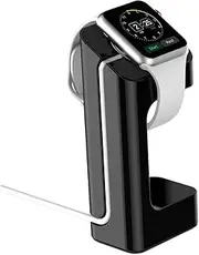 KONTONTY Charging Dock for Watch Black Charging Stand Lightweight Easy to Carry for Home Office Use Features Line Slot for Cable Management