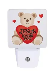 JESUS loves You Night Light Auto Dusk to Dawn Sensor