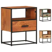 Bed Cabinet Solid Acacia Wood Bedside Table Nightstand Multi Colours vidaXL