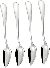 OSOLADY 4pcs Stainless Steel Baby Food Scraping Spoon for Fruit Puree and Grapefruit Toddlers Feeding Utensils Home Kitchen Accessory