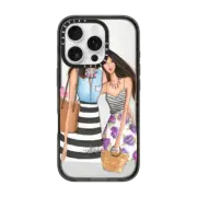 iPhone 16 Pro Impact Case Mother's Day (Brunette Fashion Illustration Transparent Case)