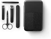 MANSCAPED® Shears 3.0, 5-Piece Men's Nail Cleaning Kit, Manicure Set with Nail and Nail Clippers, Nail File, Slant Tip Tweezers, Cuticle Scissors, Travel Case