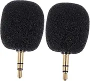 CIMAXIC Wireless Mini Microphones Pack Phone Camera Mic for Live Streaming Black
